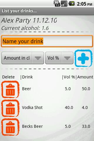 myBooze – Alcohol Monitor Android Social