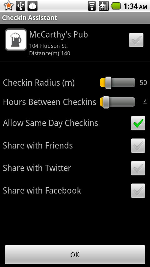 Checkin Assistant Android Social