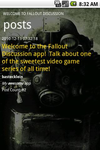 Fallout Discussion Android Social