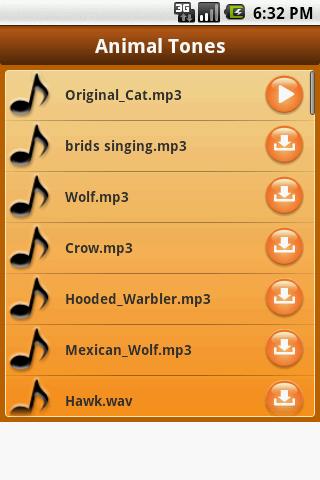 Ringtone:  Animals sounds Android Social