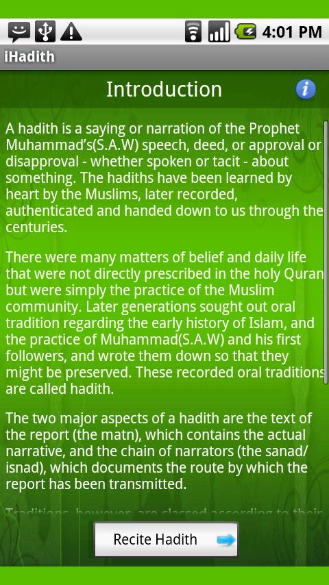40 Hadith of Messenger S.A.W. Android Social