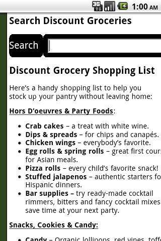 Discount Grocery Store Android Shopping