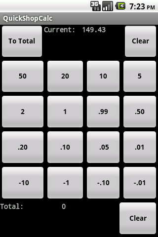 QuickShopCalc Android Shopping