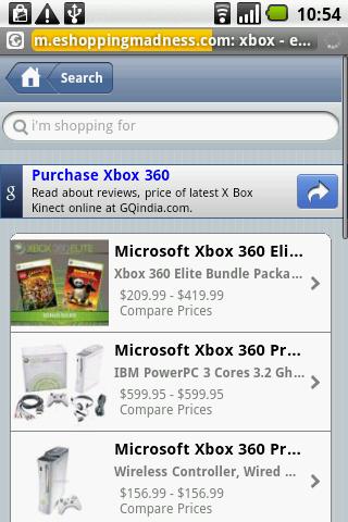 Shopping Comparison Android Shopping