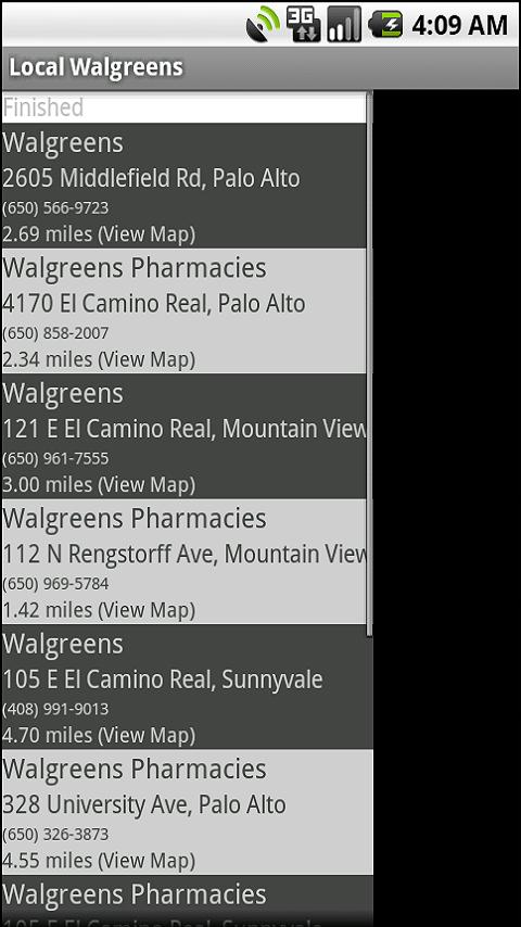 Local Walgreens Android Shopping