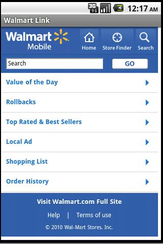 Walmart Mobile Link Android Shopping