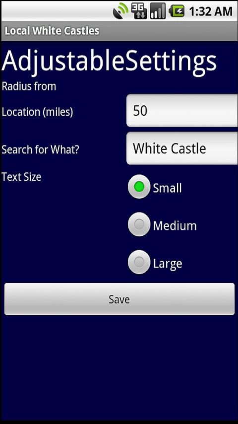 Local White Castle Android Shopping
