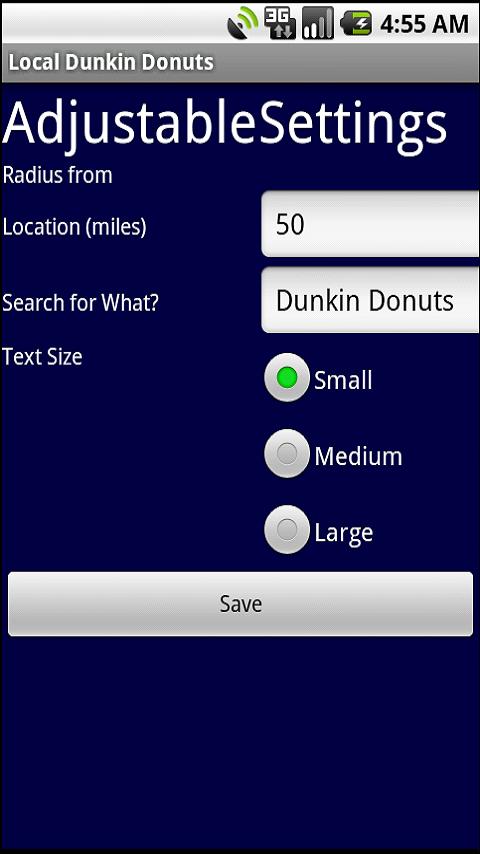 Local Dunkin Donuts Android Shopping