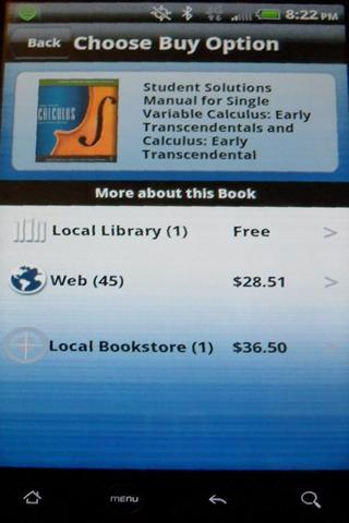Cheap Textbooks Price Search Android Shopping