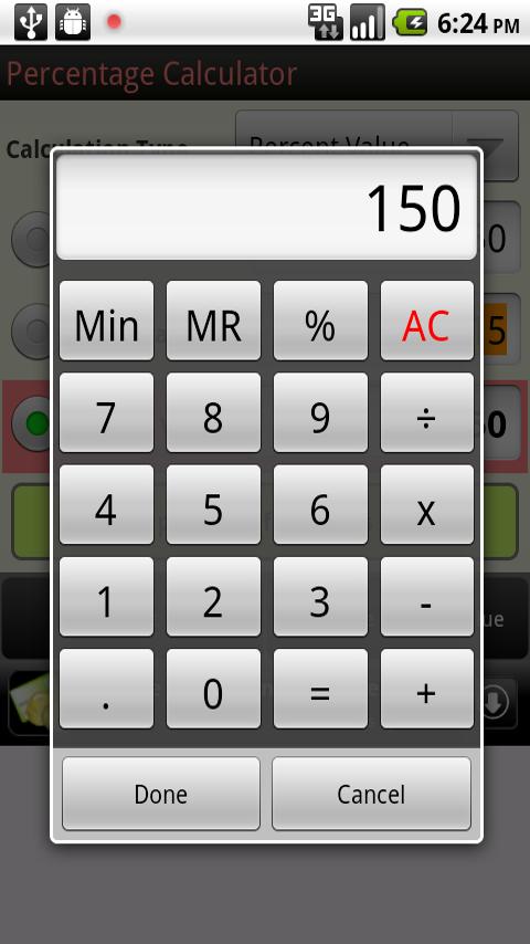 Percentage Calculator Android Shopping