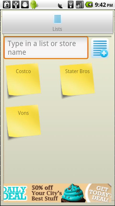 CC Shopping List Android Shopping