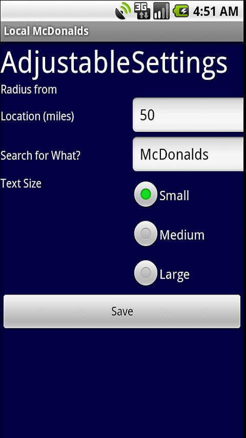 Local McDonalds Android Shopping