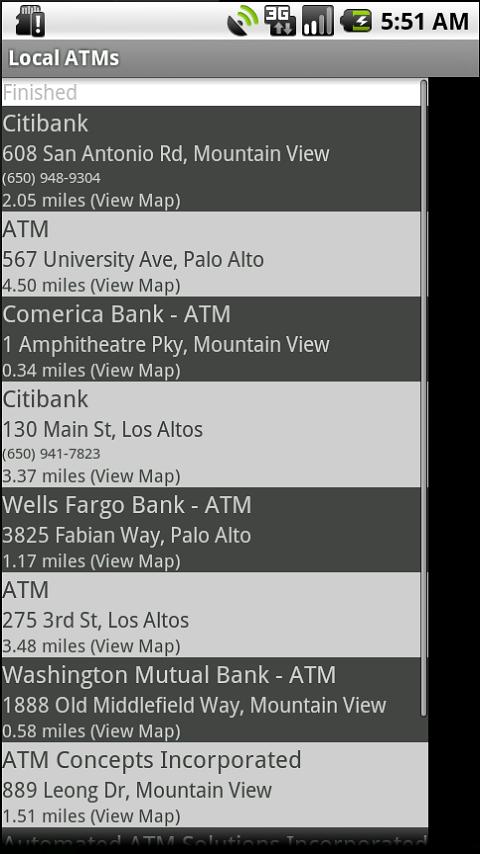 Local ATMs Android Shopping
