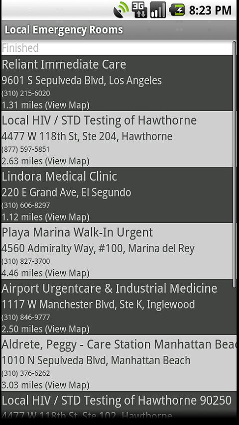 Local Emergency Rooms Android Shopping