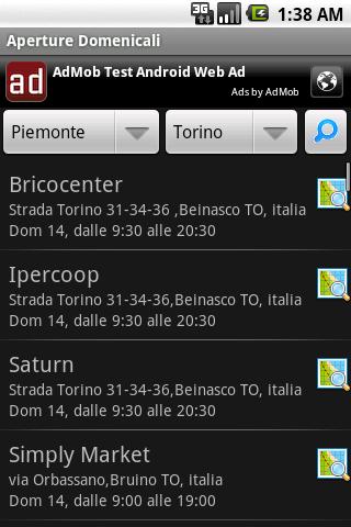 Aperture Domenicali Android Shopping