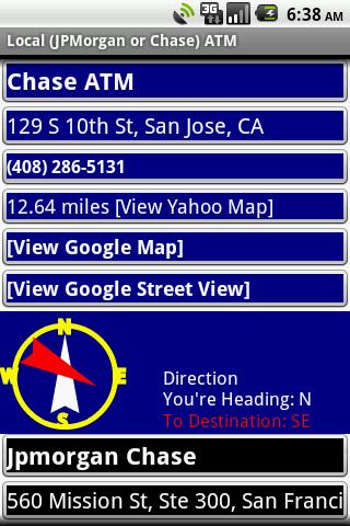 Local US Bank Locations / ATMs Android Shopping