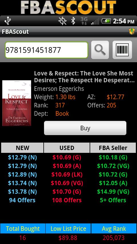 FBAScout Live FBA Price Scout Android Shopping