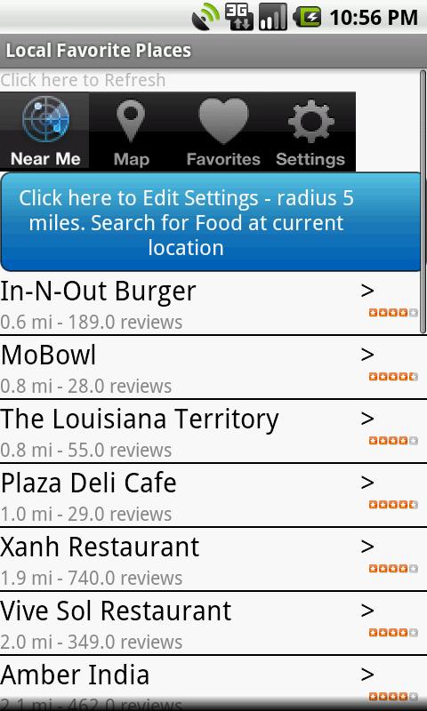 Local Favorite Places Android Shopping