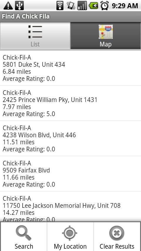 Find A Chick Fila Android Shopping