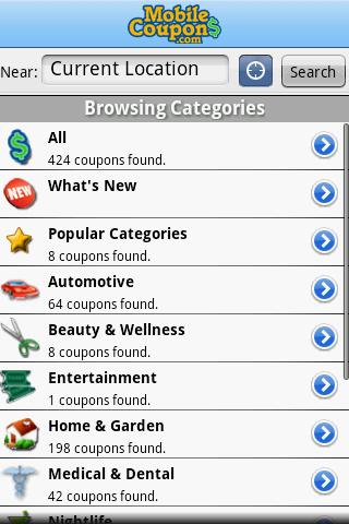 MobileCoupons.com Android Shopping