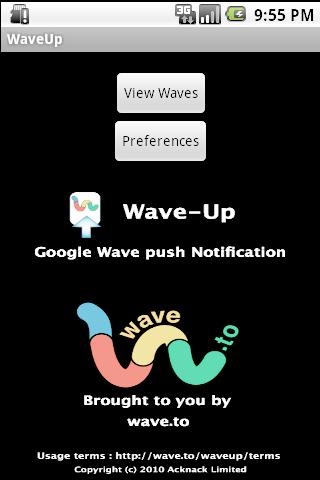 WaveUp : Google Wave on the go Android Communication