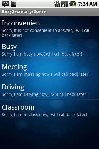 BusySecretary Android Communication