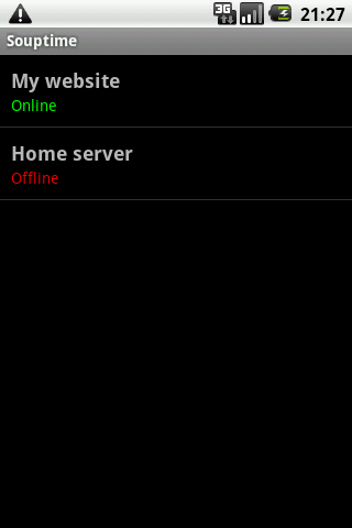 Souptime Server Monitoring Android Communication
