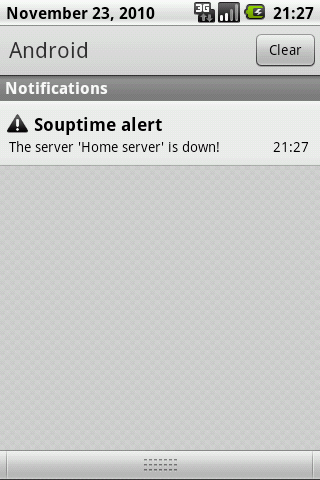 Souptime Server Monitoring Android Communication