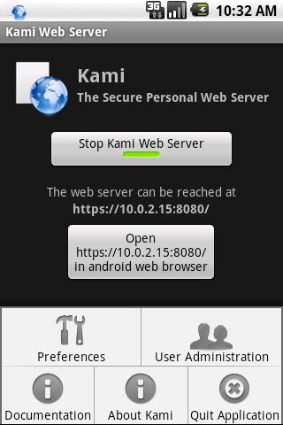 Kami Webserver-Remote Access Android Communication