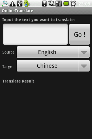 OnlineTranslate Android Communication