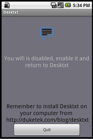 Desktxt Android Communication