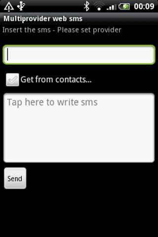 Multiprovider web sms Android Communication