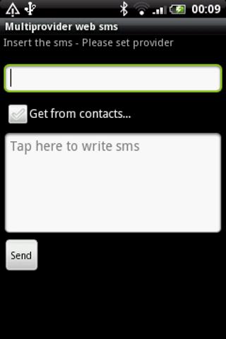 Multiprovider web sms