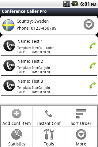 Conference Caller Pro Android Communication