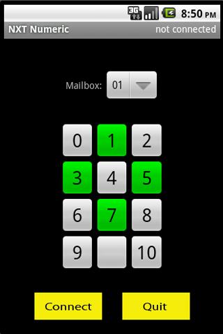 NXT Numeric Remote Android Communication