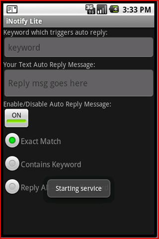 iNotify Lite – Auto Text Reply Android Communication