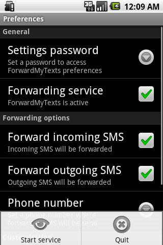 ForwardMyTexts Android Communication