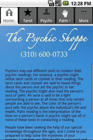 The Psychic Shoppe Android Communication