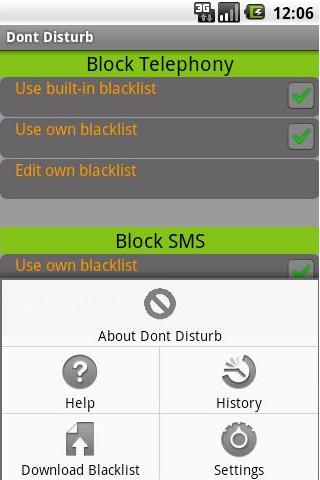 Telephone and SMS blocker Android Communication