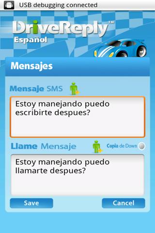 No Texto & Manejo – DriveReply Android Communication
