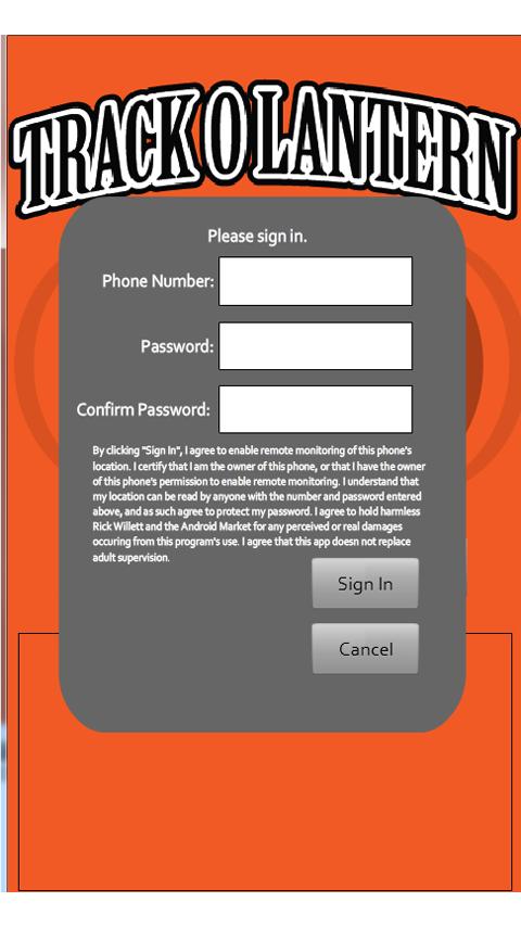 Track-o-Lantern FREE Android Communication