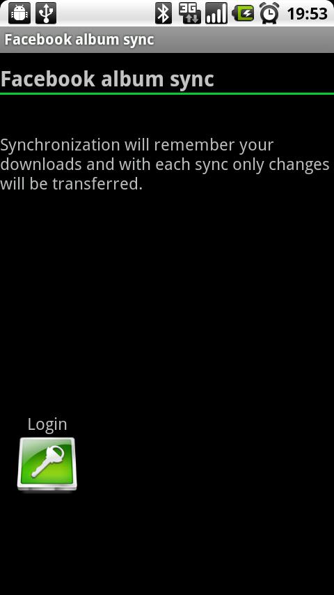 Facebook album sync Android Communication