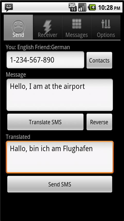 SMS Translator Android Communication