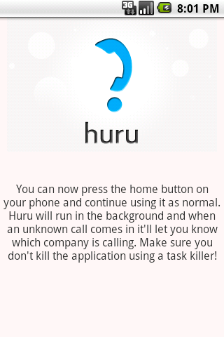 Huru – Caller ID for companies Android Communication