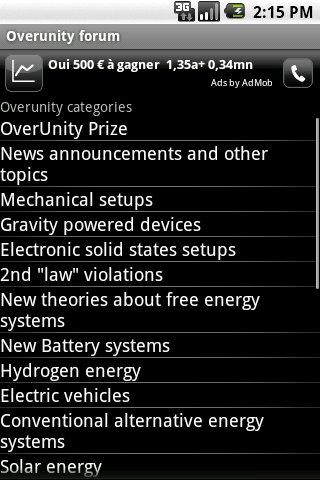 Overunity forum Android Communication