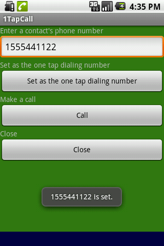 1TapCall Android Communication