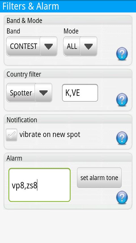 DX Cluster Android Communication