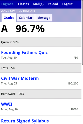 Engrade for Students