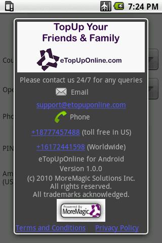 eTopUpOnline Android Communication