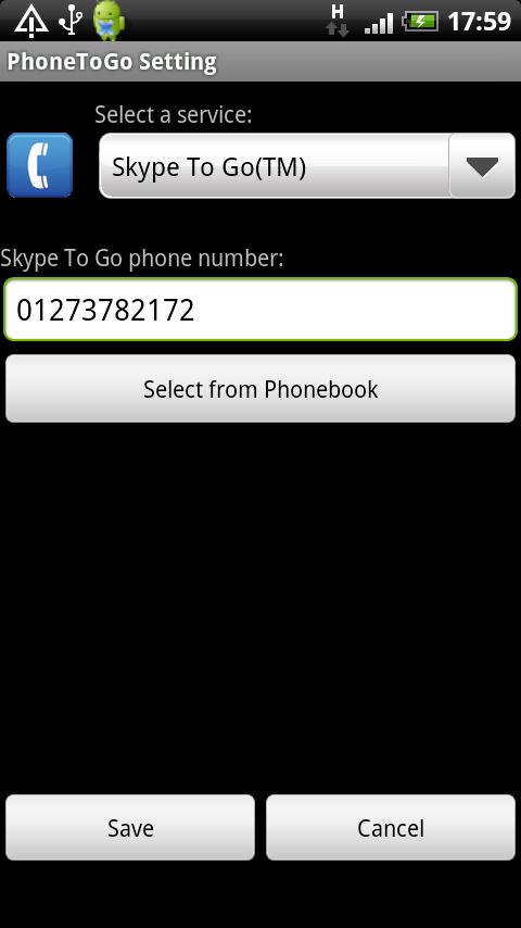 PhoneToGo Android Communication